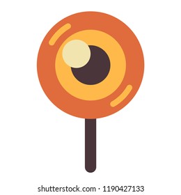 Halloween lolipop vector illustration in flat color design