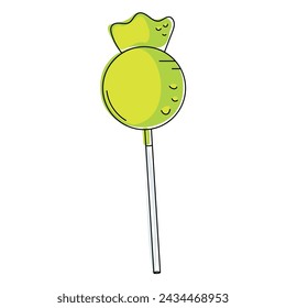 Halloween lollipop dulce Truco o trato Ilustración vectorial