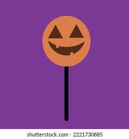 Halloween lollipop illustration, cute illustration, halloween candy