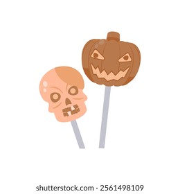 Halloween Lollipops, Halloween Vector Illustration, Isolated