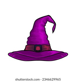 
Halloween long hat vector design