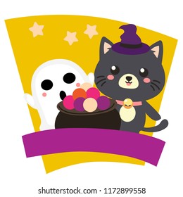 halloween lovable cat character
