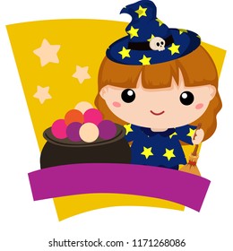 halloween lovable kids witch