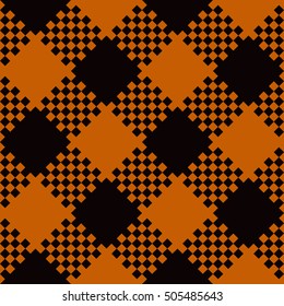 Halloween Lumberjack  Seamless Pattern. Tartan Plaid Inspired Background