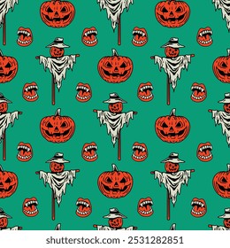 Halloween Madness Graphic Illustration Stock