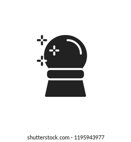 Halloween magic ball  icon. Vector illustration fill symbol 