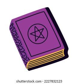 halloween magic book purple icon
