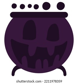 Halloween magic potion death flat icon illustration