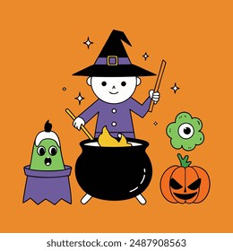 Halloween magic witches vector illustration design.