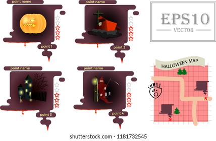 halloween maps stickers 
