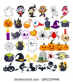 halloween mascot cartoon in vector