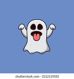 Las mascotas de Halloween incluyen fantasmas lindos. ilustración vectorial