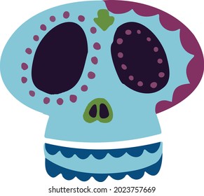 halloween mask in cartoon style vector illustration