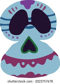 halloween mask in cartoon style vector illustration