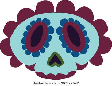 halloween mask in cartoon style vector illustration