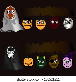 Halloween mask cartoon vector
