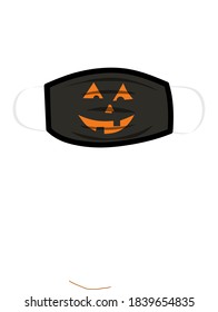 Halloween mask design illustration in pandemic times