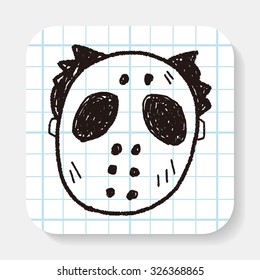 halloween mask doodle