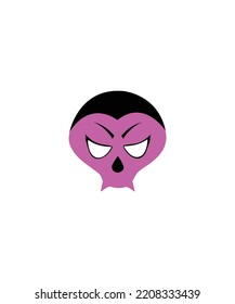 Halloween mask icon isolated on white background. illustration of Halloween mask. Perfect for coloring book, textiles, icon, web, painting, children's books, t-shirt print.