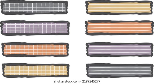 Halloween masking tape illustration sets