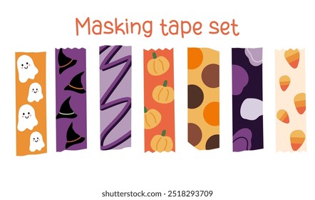 Halloween masking tape set decoration element autumn october fall pumpkin