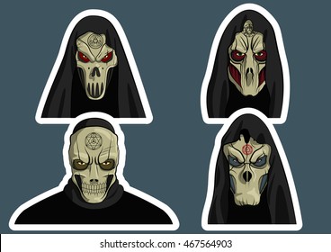 Halloween Masks Set Satan Devil Hell Skulls Collection