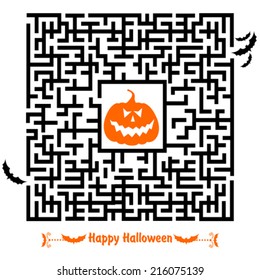 Halloween Maze for Kids. Happy Halloween. 