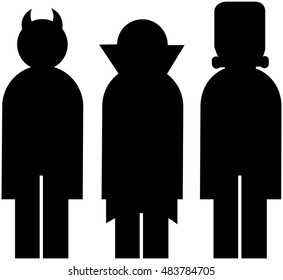 halloween men blackpart 1 Stick Figure