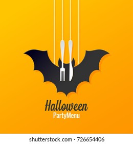 Halloween Menu logo design Background.