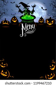 Halloween Menu Template in vector format