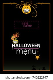 Halloween menu. vector