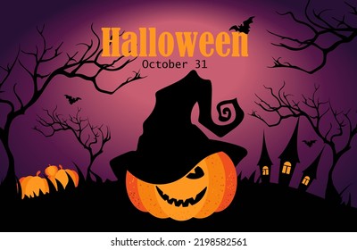 Halloween. Festividad internacional moderna. Se celebra cada año el 31 de octubre, la víspera del Día de Todos los Santos. Vector.