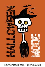 halloween mode,t-shirt design vector illustration