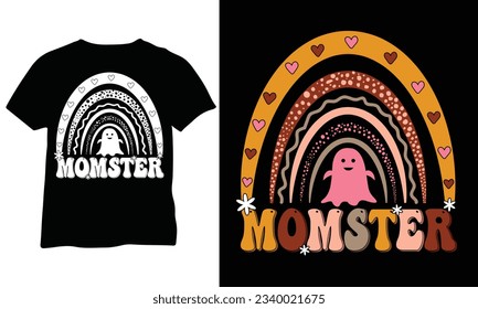 Halloween mom Vector Mom Ster shirt Momster eps vector design