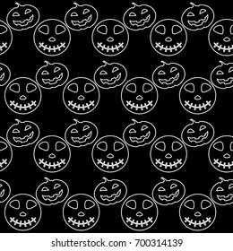Halloween monochrome seamless pattern background. Abstract black and white halloween pattern for design card, party invitation, poster, album, menu, t shirt, bag print etc.
