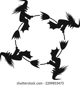 halloween monogram frame vector art