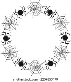 halloween monogram frame vector art