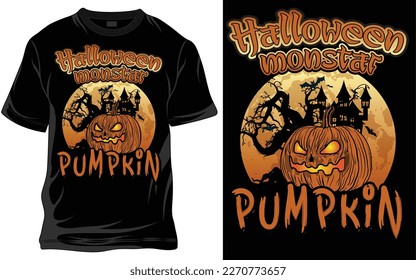 Halloween monstar T Shirt Design, Vector Art