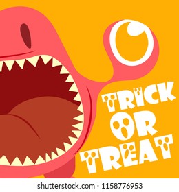 halloween monster card  trick or treat