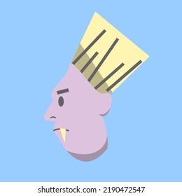 halloween monster, concept cartoon character, funny sticker