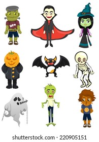 Halloween monster costume for character disguise 