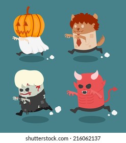 Halloween monster costume set 2