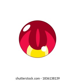 Halloween monster eyes flat vector illustration