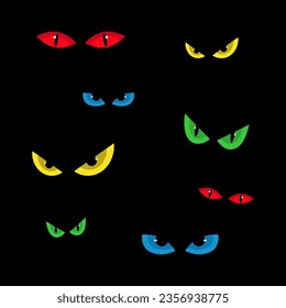 Halloween Monster eyes, Wild spooky monster eyes in the dark