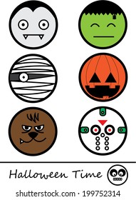Halloween, monster face.