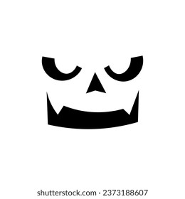 Halloween monster face on white background