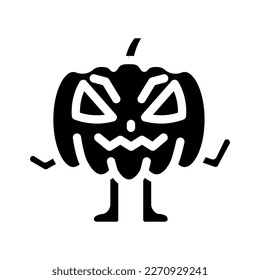 halloween monster funny glyph icon vector. halloween monster funny sign. isolated symbol illustration