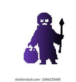 Halloween Monster Gradient Color Vector