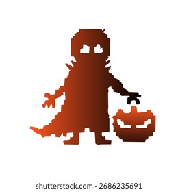 Vector de color degradado de monstruo de Halloween