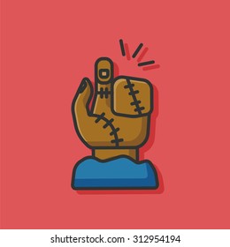 halloween monster hand icon